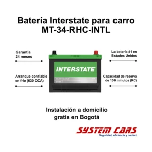 Batería Interstate para carro MT-34-RHC-INTL